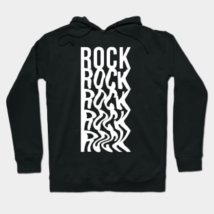 rock wavy logo Hoodie